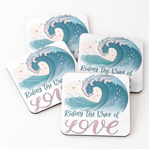 Item preview, Heart Wave Art and Love | Ocean-Inspired Design | Blue and Pink designed and sold by digitalscrabble.