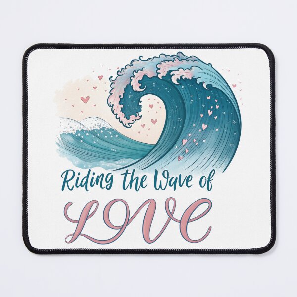 Item preview, Heart Wave Art and Love | Ocean-Inspired Design | Blue and Pink designed and sold by digitalscrabble.