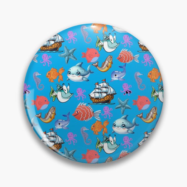 Item preview, Reef Rhapsody: A vibrant pattern showcasing a diverse array of colorful fish swimming through a vibrant underwater world. designed and sold by Grang Art Artistic Designs.