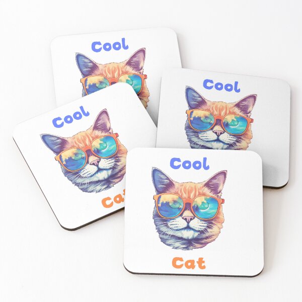 Item preview, Cool cat with glasses designed and sold by Purrs & Snuggles Designs.