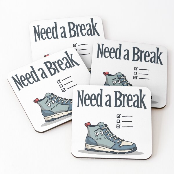 Item preview, A shoe with a tired expression: "Need a Break" designed and sold by FoxyJags.