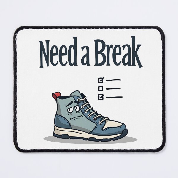 Item preview, A shoe with a tired expression: "Need a Break" designed and sold by FoxyJags.