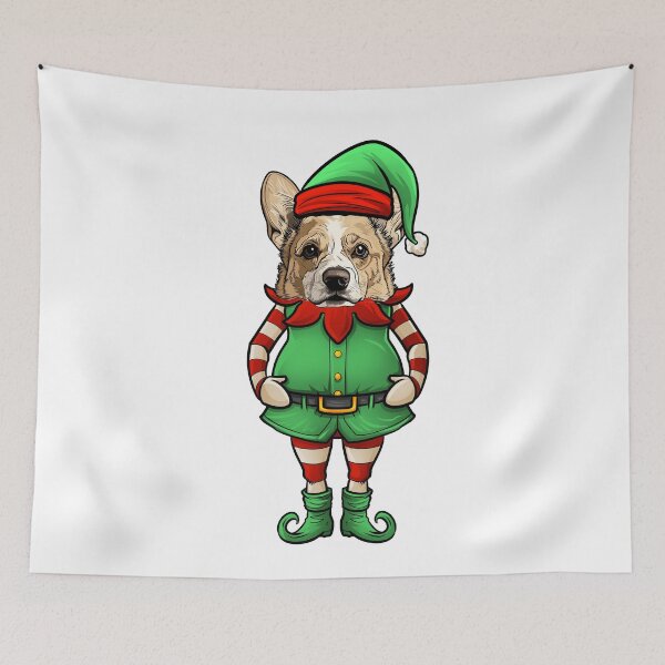 Item preview, Funny Christmas Elf Pembroke Welsh Corgi Dog designed and sold by whyitsme.