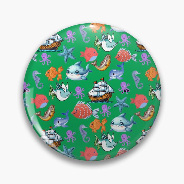 Item preview, School of Fish: A vibrant pattern showcasing a diverse array of colorful fish swimming through a vibrant underwater world. designed and sold by Grang Art Artistic Designs.