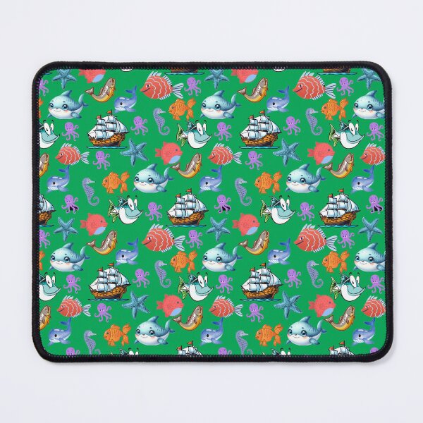 Item preview, School of Fish: A vibrant pattern showcasing a diverse array of colorful fish swimming through a vibrant underwater world. designed and sold by Camel & Quirk.