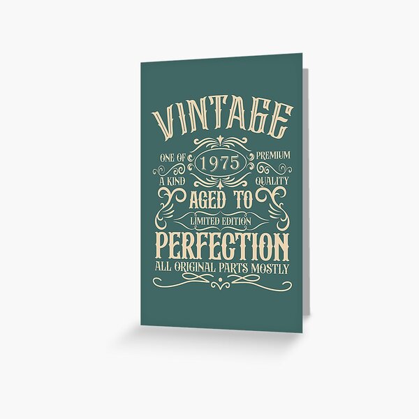 Item preview, Born in 1975 aged to perfection vintage 50th birthday gift designed and sold by Alexaltay.