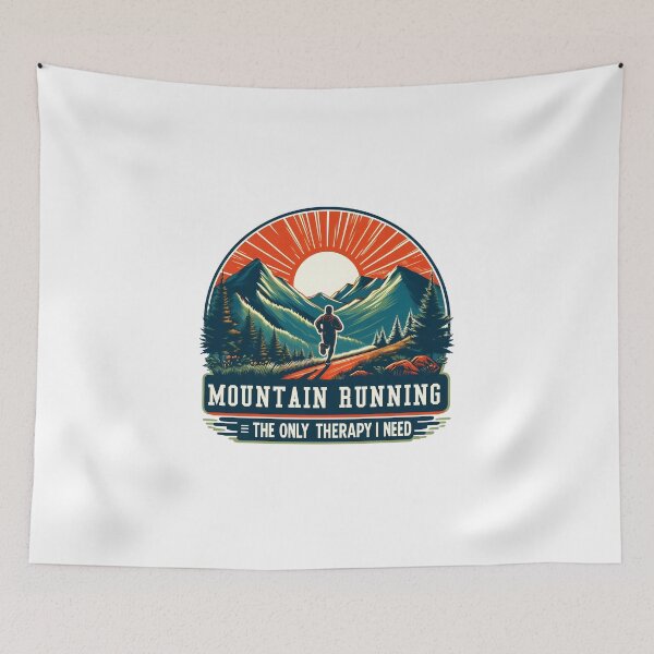 Item preview, Mountain Runing The Only Therapy I need designed and sold by Be-Adventurous.