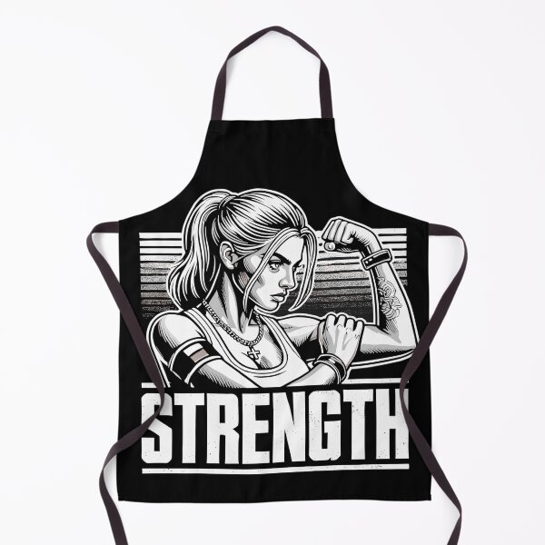 Item preview, Strength strong woman tenses arm on gift designed and sold by Pineapple-Tree.