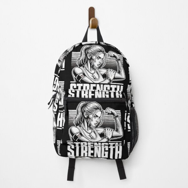 Item preview, Strength strong woman tenses arm on gift designed and sold by Pineapple-Tree.