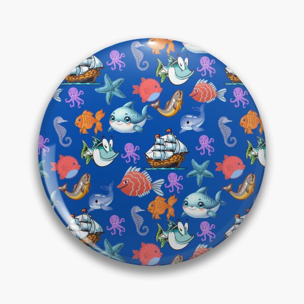 Item preview, Fisherman's Delight: A vibrant pattern showcasing a diverse array of colorful fish swimming through a vibrant underwater world. designed and sold by Grang Art Artistic Designs.