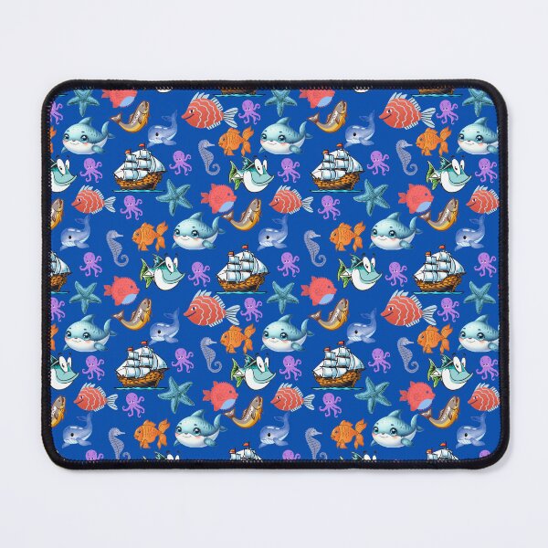 Item preview, Fisherman's Delight: A vibrant pattern showcasing a diverse array of colorful fish swimming through a vibrant underwater world. designed and sold by Grang Art Artistic Designs.