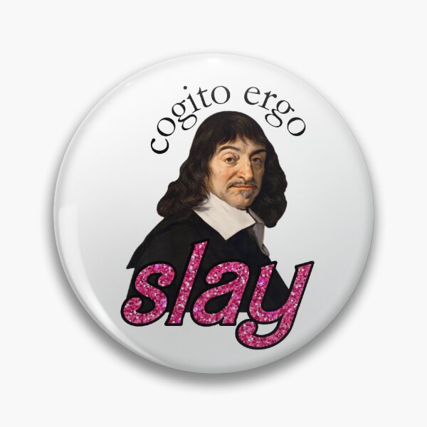 Item preview, I think therefore I slay Philosophy Girlboss sticker designed and sold by nihilosophy.