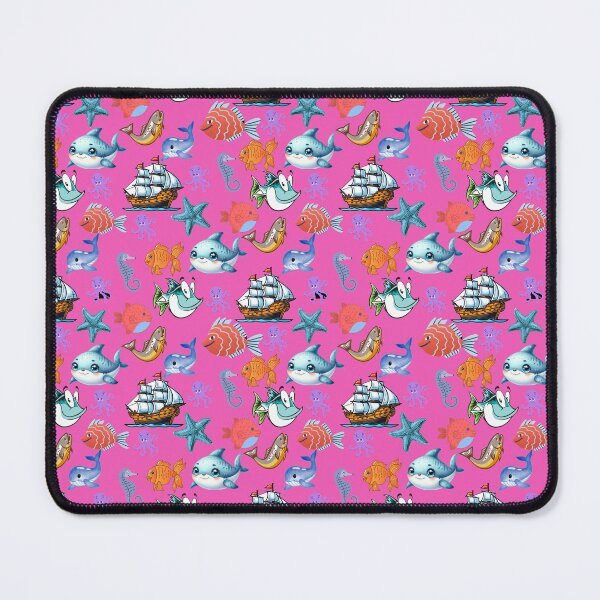 Item preview, Coral Reef Kaleidoscope: A vibrant pattern showcasing a diverse array of colorful fish swimming through a vibrant underwater world. designed and sold by Grang Art Artistic Designs.