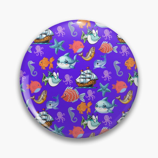Item preview, Deep Sea Dwellers: A vibrant pattern showcasing a diverse array of colorful fish swimming through a vibrant underwater world. designed and sold by Grang Art Artistic Designs.