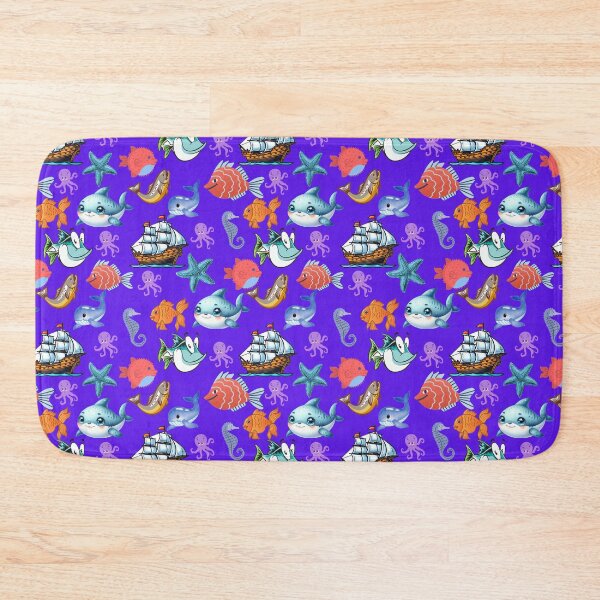 Item preview, Deep Sea Dwellers: A vibrant pattern showcasing a diverse array of colorful fish swimming through a vibrant underwater world. designed and sold by Grang Art Artistic Designs.