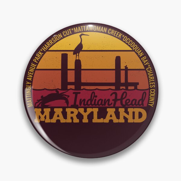 Item preview, Indian Head Maryland Sunset Retro Local Pride Logo designed and sold by CRHPOD20.