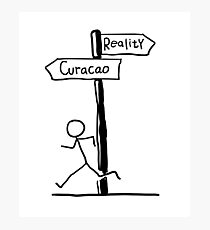Funny Signpost Themed Curacao Design Photographic Print
