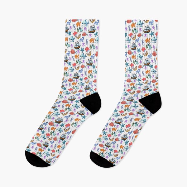 Item preview, Marine Odyssey: A vibrant pattern showcasing a diverse array of colorful fish swimming through a vibrant underwater world. designed and sold by Camel & Quirk.