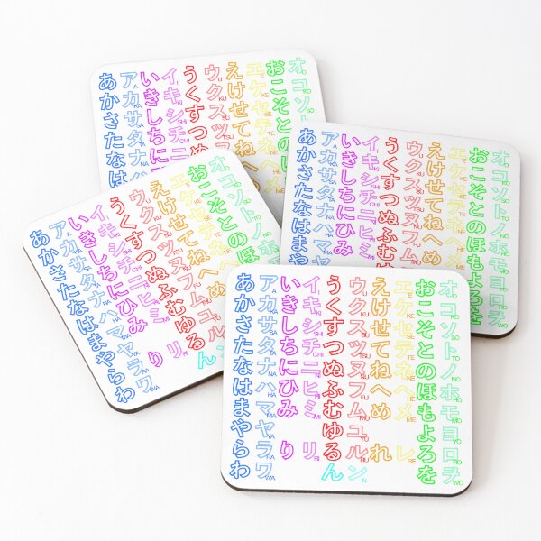 Item preview, Japanese hiragana katakana learning alphabet for anime manga fans designed and sold by GetContented.