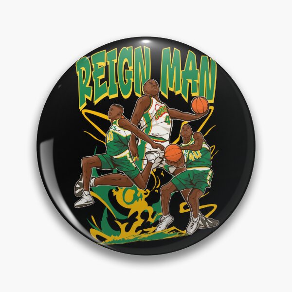 Item preview, Shawn Kemp Reign Man Cartoon designed and sold by RatTrapTees.