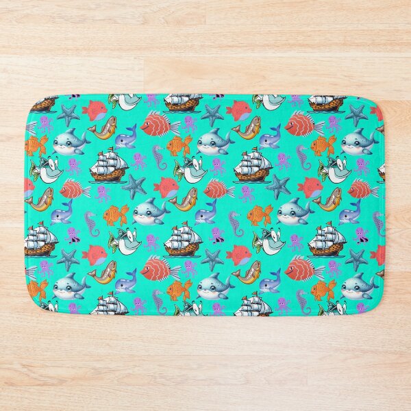 Item preview, Deep Sea Treasures: A vibrant pattern showcasing a diverse array of colorful fish swimming through a vibrant underwater world. designed and sold by Grang Art Artistic Designs.