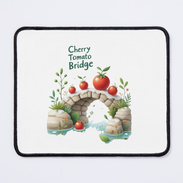 Item preview, Cherry Tomato Bridge – Whimsical Sticker Design designed and sold by Calymera.