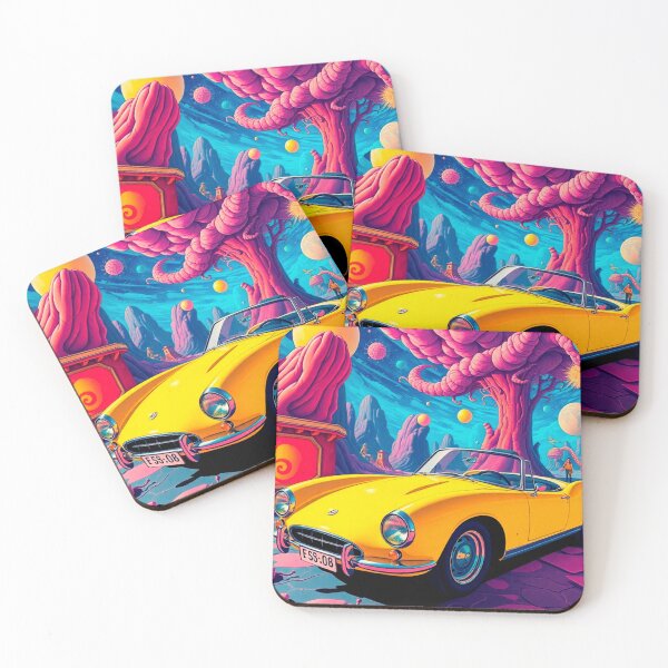 Item preview, Luxury yellow sports car in fantasy city designed and sold by Ecliz.
