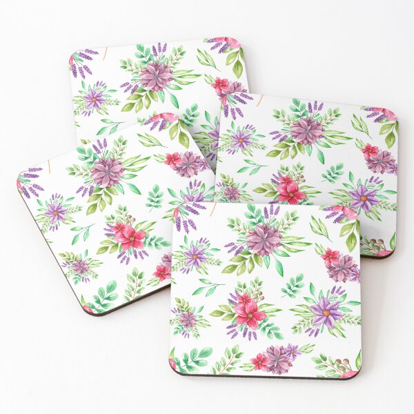 Item preview, Watercolor summer flowers pattern designed and sold by Natallia Leanovich.