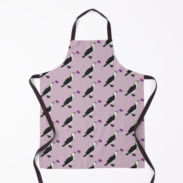 Item preview, Pied Cormorant with Bisexual Pride Flag designed and sold by taylorrowan.