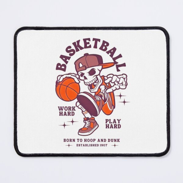 Item preview, Basketball Born To Hoop and Dunk, Work Hard, Play Hard, Funny Skeleton designed and sold by Matt_Smith.