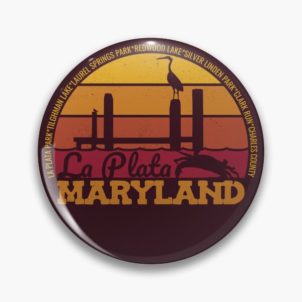 Item preview, La Plata Maryland Sunset Retro Local Pride Logo designed and sold by CRHPOD20.