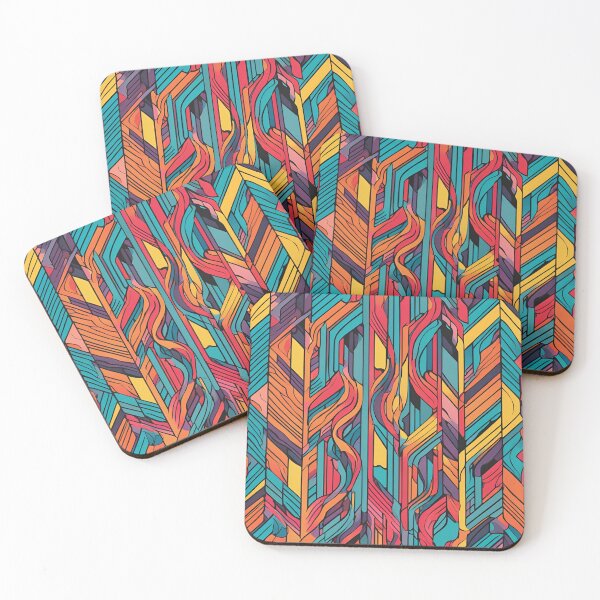 Item preview, Seamless Abstract Colorful Line Art Pattern designed and sold by Traloch O'Laoi.