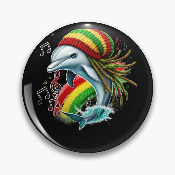Item preview, Rasta Dolphin Reggae Design designed and sold by SandbarTees.