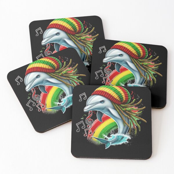 Item preview, Rasta Dolphin Reggae Design designed and sold by SandbarTees.