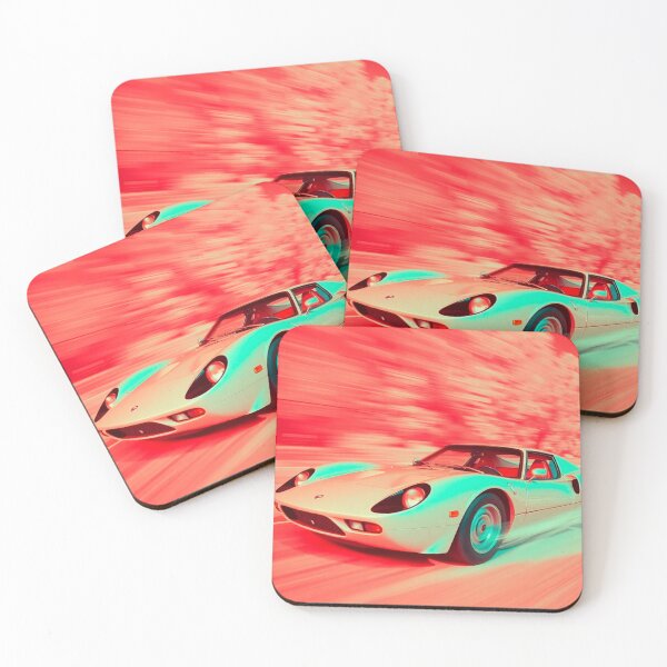 Item preview, Green sports car at full speed designed and sold by Ecliz.