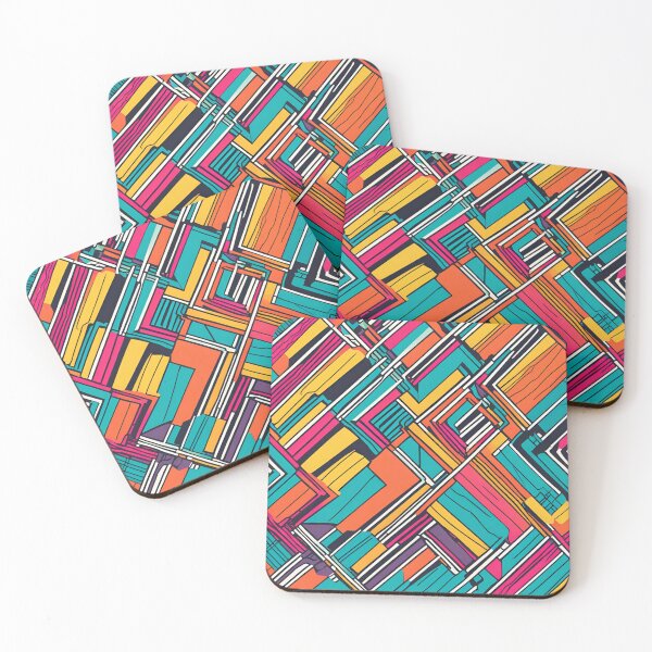 Item preview, Seamless Abstract Colorful Line Art Pattern v2 designed and sold by Traloch O'Laoi.