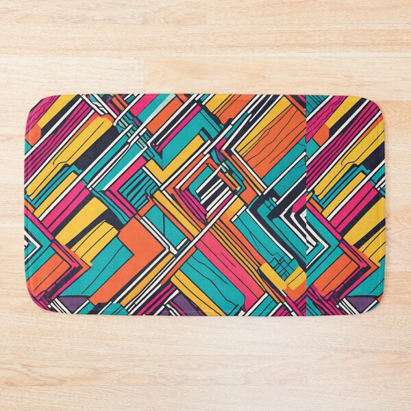 Item preview, Seamless Abstract Colorful Line Art Pattern v2 designed and sold by Traloch O'Laoi.
