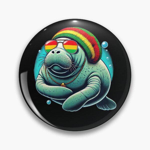 Artikelvorschau, Reggae Manatee Standard Design - Für Rasta- und Manatee-Liebhaber entworfen und verkauft von SandbarTees.