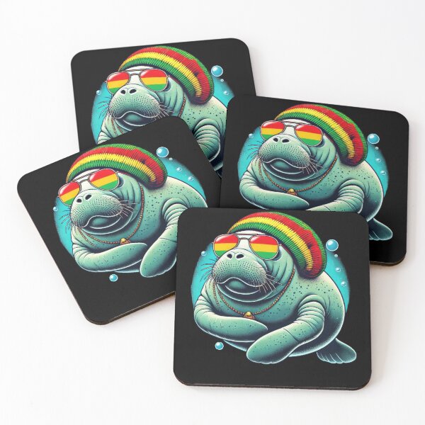 Item preview, Reggae Manatee Standard Design - For Rasta and Manatee Lovers designed and sold by SandbarTees.