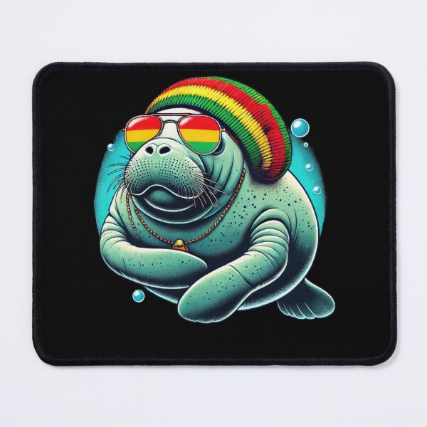 Item preview, Reggae Manatee Standard Design - For Rasta and Manatee Lovers designed and sold by SandbarTees.
