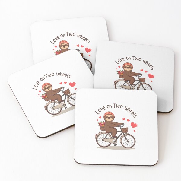 Item preview, Charming Sloth on Vintage Bike with Heart Basket designed and sold by mergmart.