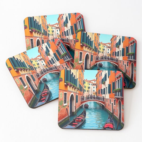 Item preview, Venetian Canal with Gondolas designed and sold by AHMEDMAMADO.