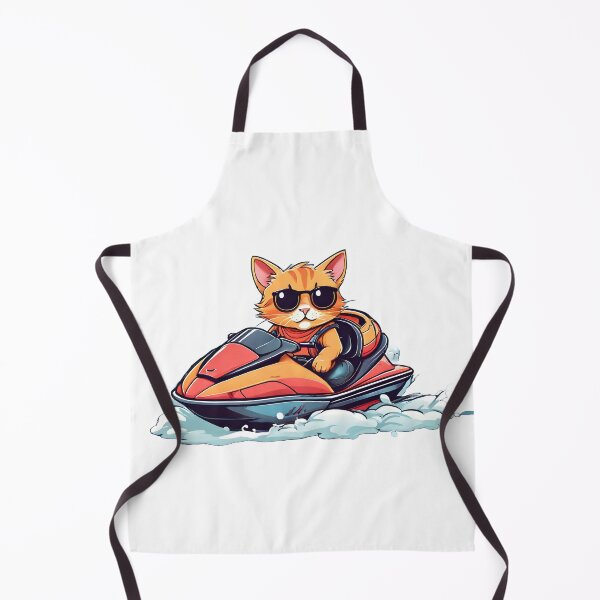 Item preview, cute cat on a jet-ski designed and sold by Karaz's Animal Kingdom.