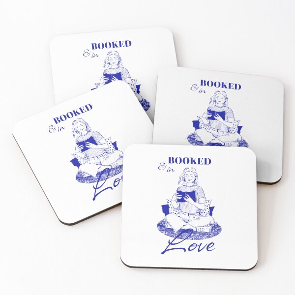Item preview, Booked & In Love with illustration of a man absorbed in reading designed and sold by Matoforma.