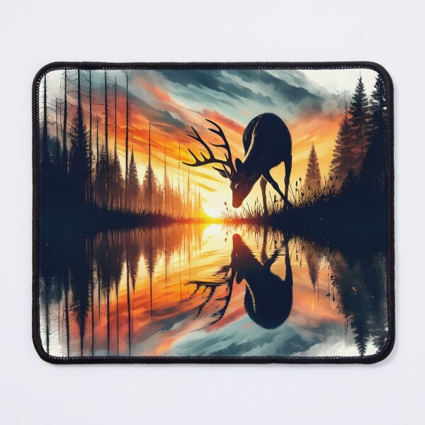 Item preview, Deer Reflection, Ai Generated Art  designed and sold by ACC .