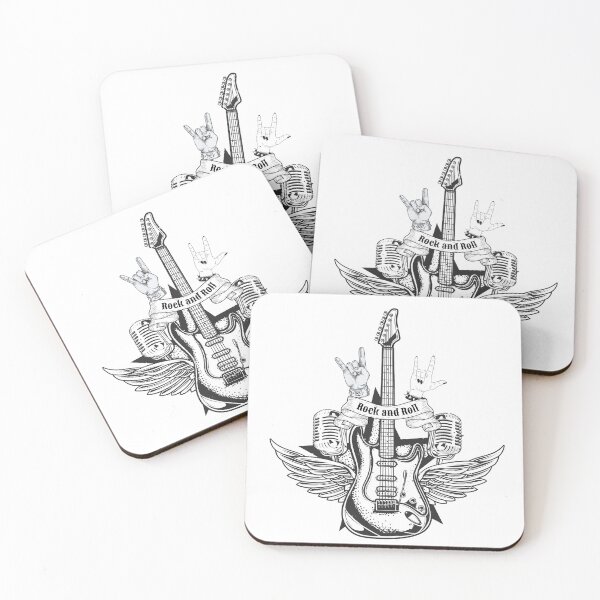 Item preview, Guitar, wings, microphones, hands, rock and roll designed and sold by ChernivtsiSkoda.