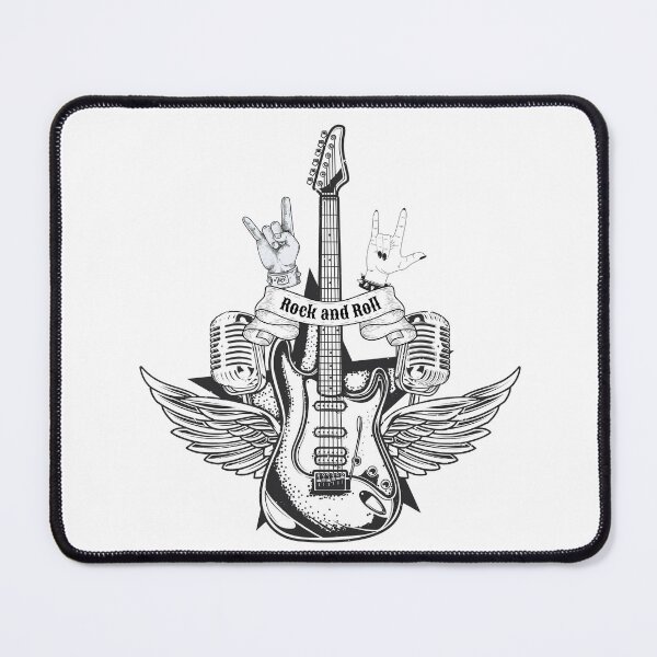 Aperçu de l'œuvre Guitare, ailes, micros, mains, rock and roll créée et vendue par ChernivtsiSkoda.