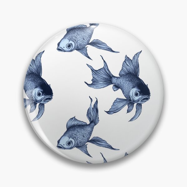 Item preview, Silvery Blue Graceful Glorious Goldfish designed and sold by Vicki Noble Art.