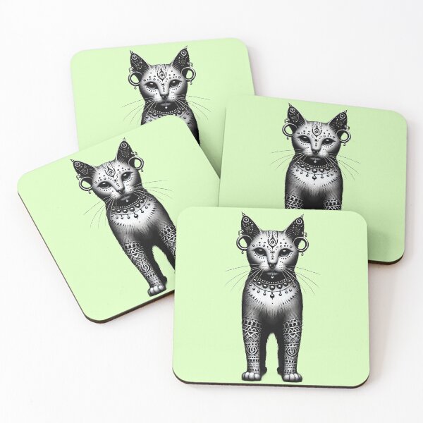 Item preview, Tribal Cat: Mystic Protector TSQ designed and sold by TSQ.