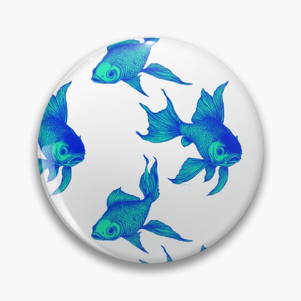 Item preview, Iridescent Blue Green Graceful Glorious Golden Goldfish designed and sold by Vicki Noble Art.